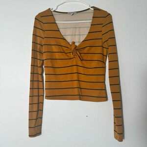 IRIS Knitted Women's Striped Long Sleeve T-Shirt